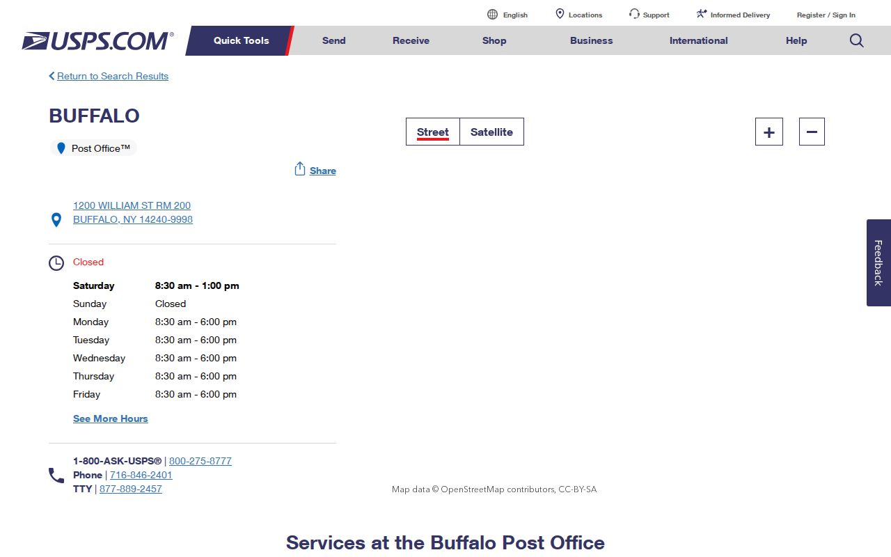 Buffalo residents directory USPS Buffalo Post Office ZIP information