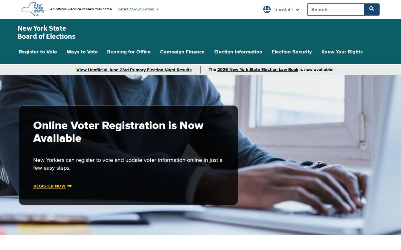 Buffalo resident lookup New York voter registration form distinction